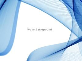 Abstract smooth stylish blue decorative wave background vector