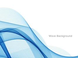 Abstract smooth stylish blue decorative wave background vector