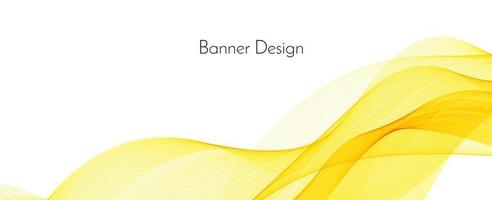 Abstract modern dynamic stylish red and yellow decorative pattern wave banner background vector