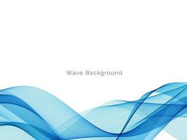 Abstract blue wave design decorative background vector