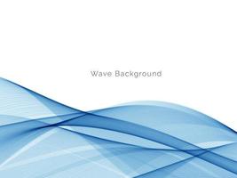 Abstract smooth stylish blue decorative wave background vector