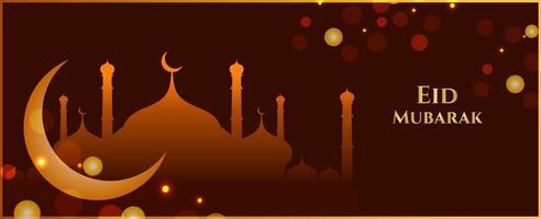 Abstract Eid Mubarak Islamic vector background design