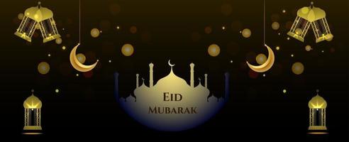 Eid Mubarak festival decorative background vector