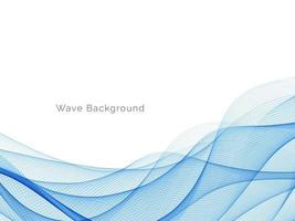 Abstract smooth stylish blue decorative wave background vector