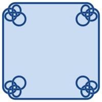 Interlaced lines frame design vector
