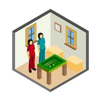 Isometric Billiard Room vector