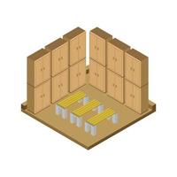 Isometric Locker Room vector