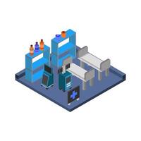 Isometric Hospital Room vector