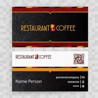 Card presentation restaurant vector