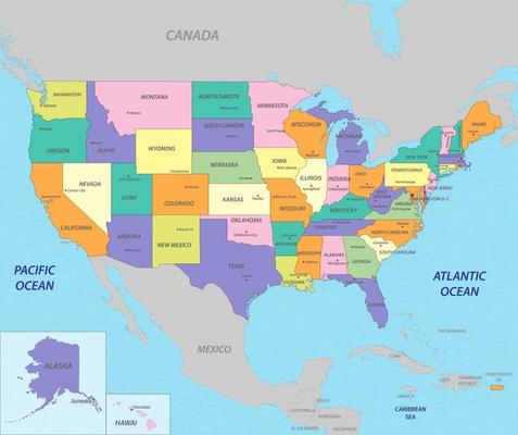 United States Map Vector Art, Icons, and Graphics for Free Download