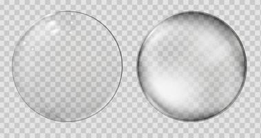 esfera de cristal realista bola transparente burbuja realista vector