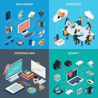 Big Data 2x2 Design Concept Vector Illustration