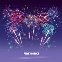 Fireworks Show Background Composition vector