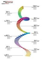Spiral step infographics