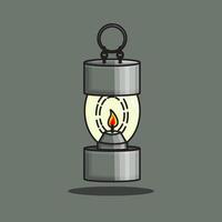oil lantern lamp illustration vector