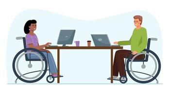 Labor employment for handicapped people vector