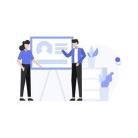designers research create and present websites and app vector illustration