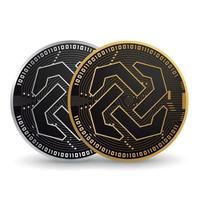 criptomoneda byton oro y plata vector