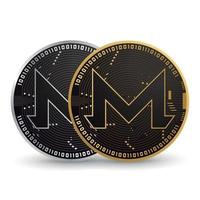 Monero Gold and Silver Cryptocurrency vector