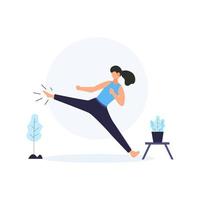 Athletes exercise every morning to maintain a healthy body vector illustration