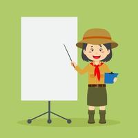 Scout Character with Blank Board vector