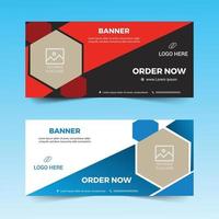 Web banner design set for your business vector