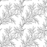 SEAMLESS BACKGROUND WITH BRANCHES OF RUSKUS vector