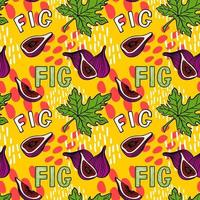 PATTERN WITH FIGS AND LEAVES vector