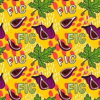 PATTERN WITH FIGS AND LEAVES vector