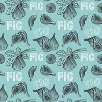 PATTERN WITH FIGS AND LEAVES vector