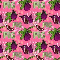 PATTERN WITH FIGS AND LEAVES vector