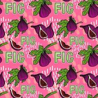 PATTERN WITH FIGS AND LEAVES vector