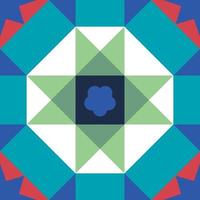 Peranakan cultural tile pattern geometrical seamless pattern background vector