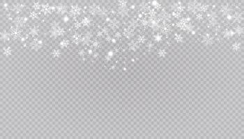 White snow background Christmas snowflakes vector