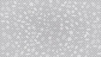 White snow background Christmas snowflakes vector