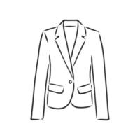 ilustración vectorial de las mujeres chaqueta de las mujeres traje clásico chaqueta ilustración de dibujo vectorial vector