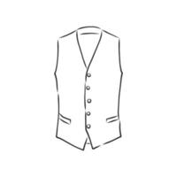 Waistcoat vector sketch icon isolated on background Hand drawn Waistcoat icon Waistcoat sketch icon for infographic website or app