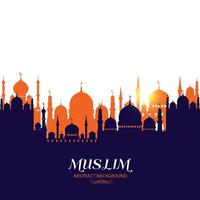 Muslim abstract greeting card. vector