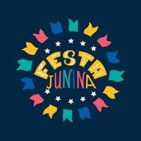 plantilla de banner de festa junina vector