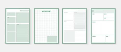 Modern planner template set Set of planner and to do list Monthly weekly daily planner template Vector illustration