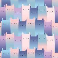 Cute cat cartoon seamless pattern vector