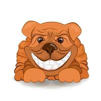 vector image of a friendly dog