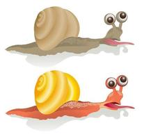 vector image of a snail aspiring to the goal