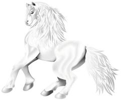 galloping horse of poor color vector
