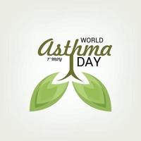 ilustración vectorial de un fondo para el día mundial del asma vector