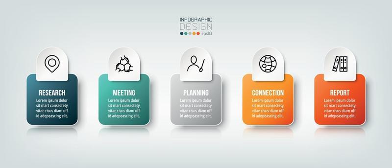 Business concept infographic template with option