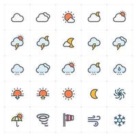 Weather and Forecast Full Color Icon vector