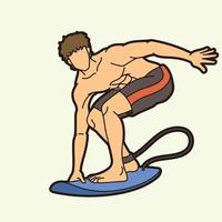 Surfing Sport Male Action vector