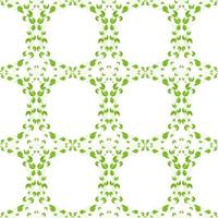 seamless vector background of wicker leaves and branches isolated on a white background