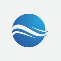 Water Wave symbol and icon Logo vector